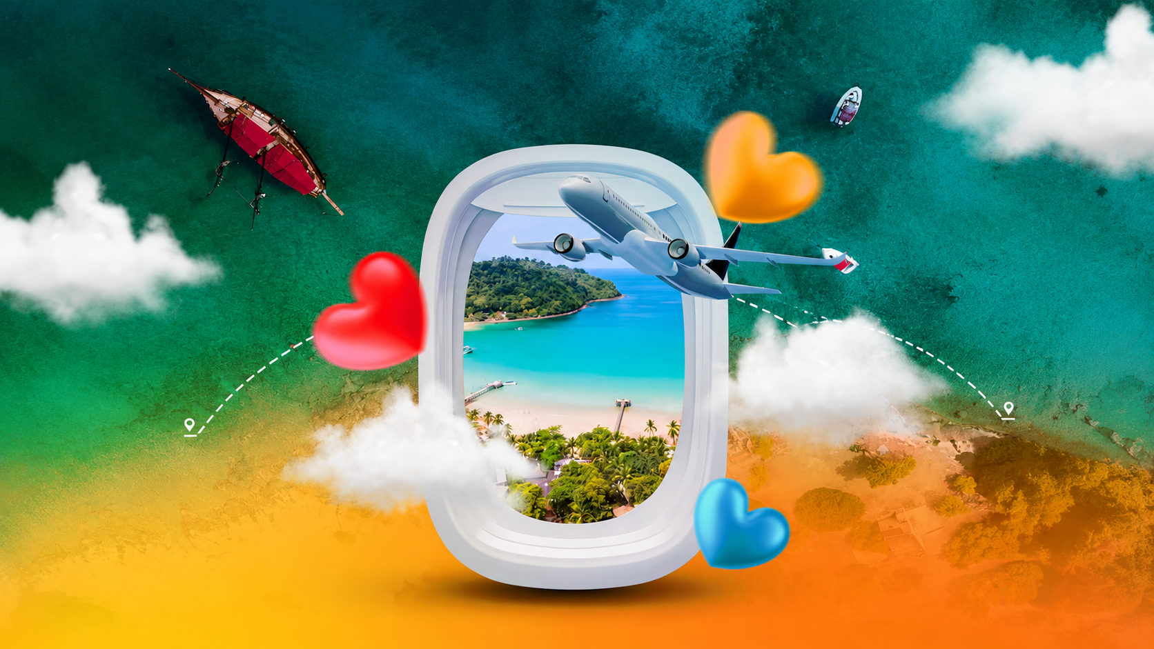 Immersive travel background