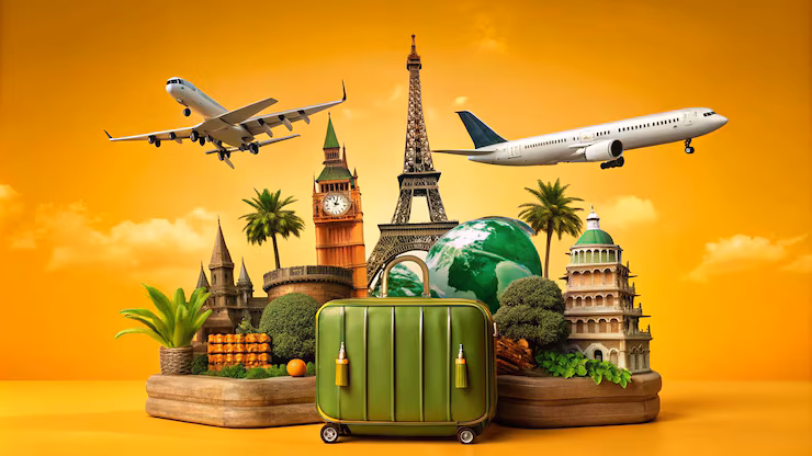 Immersive travel background